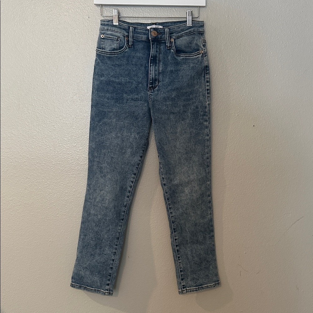 Classic High-Waist Medium Acid Washed Jeans